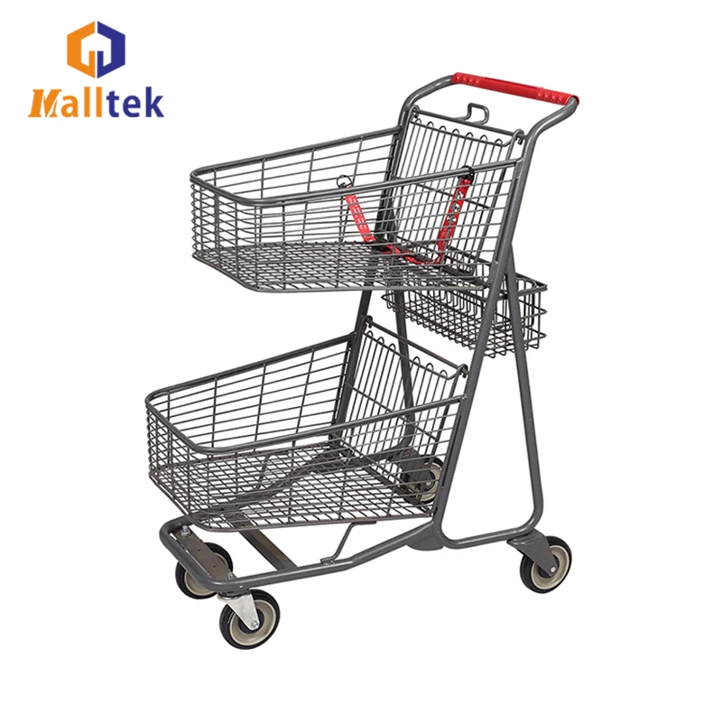 Двухслойная металлическая американская Тележка для покупок
