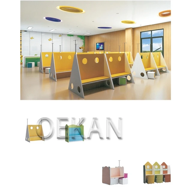 Больничная мебель для переливания эргономичный дизайн 2-местный клинический детский инфузионный стул