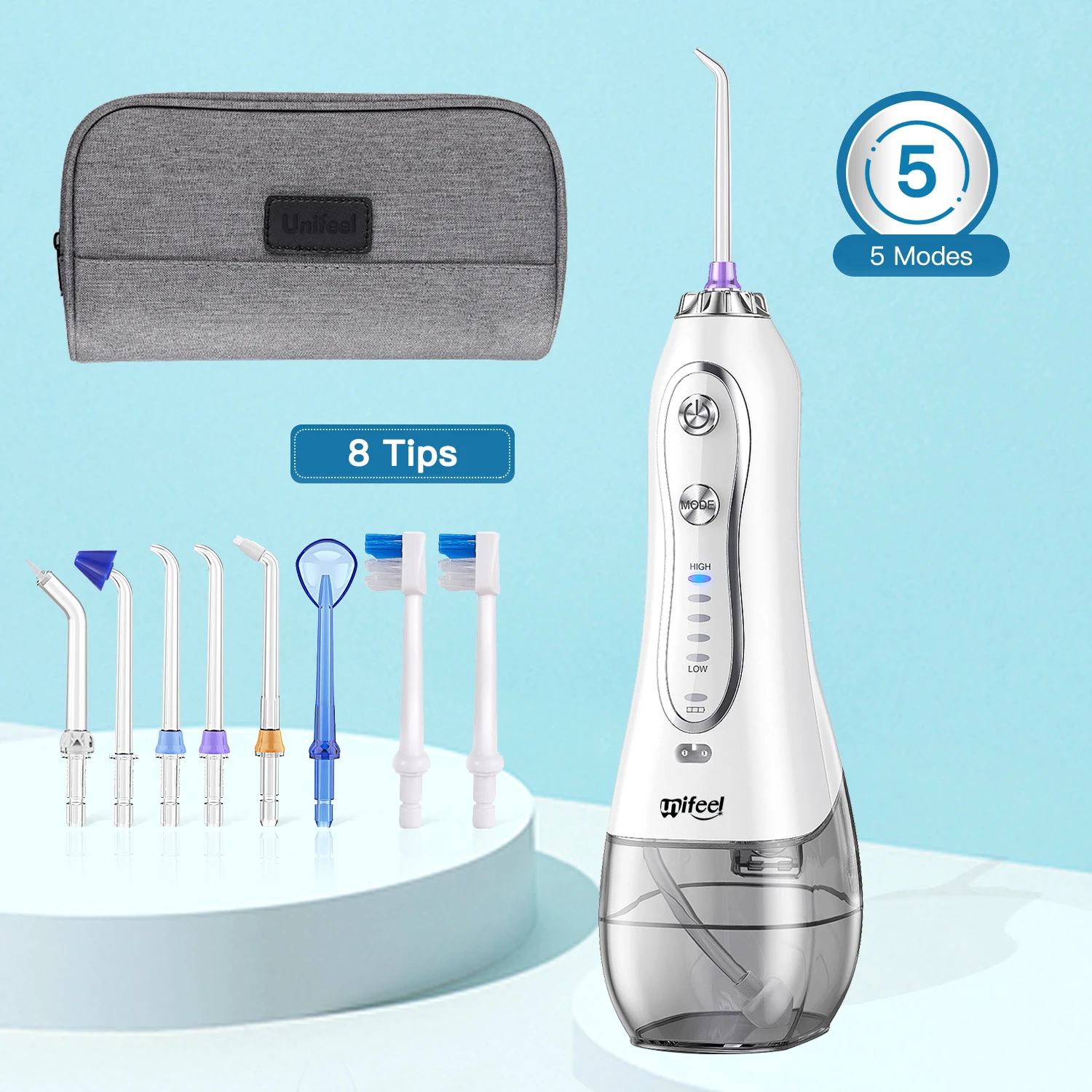Unifeel shop Top Seller Cordless Oral Irrigator Portable Rechargeable Electric Ultrasonic Dental Teeth Cleaner Water Flosser