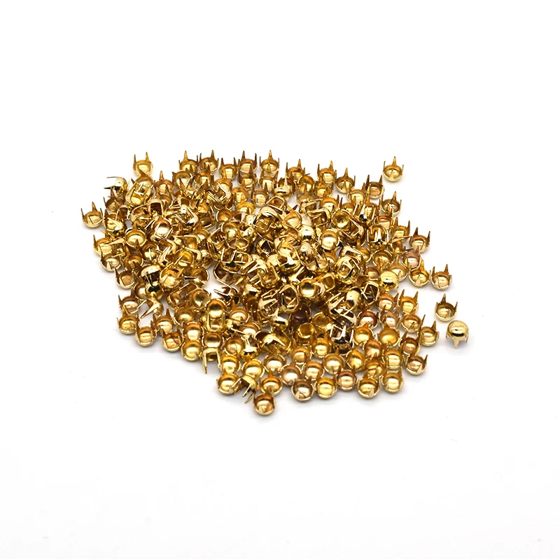 2-10mm brass copper claw studs nails rivet iron metal round mushroom  dome head four claw nails for bag leather belt