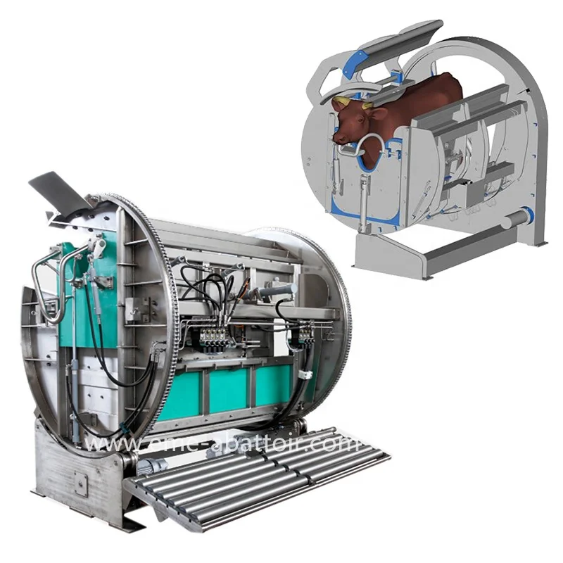 Halal Abattoir Machinery Ritual Cattle Slaughter Box Killing Machine for Bovine Cow Slaughterhouse Equipment