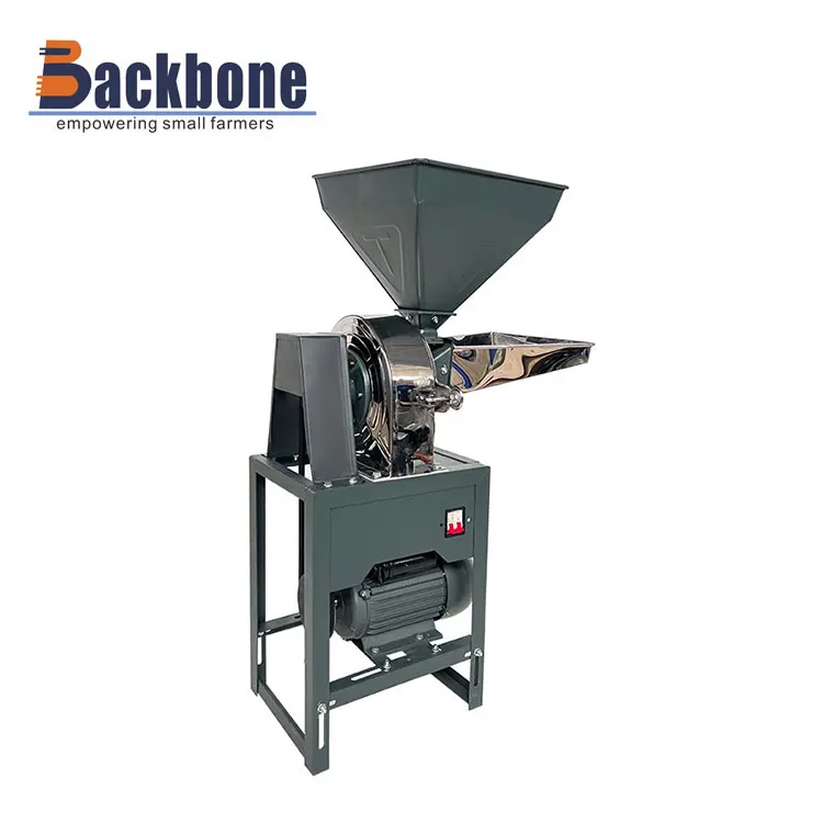 Backbone Machinery China stainless steel  spice herb mill grinder mushroom rice hull pulverizer machine