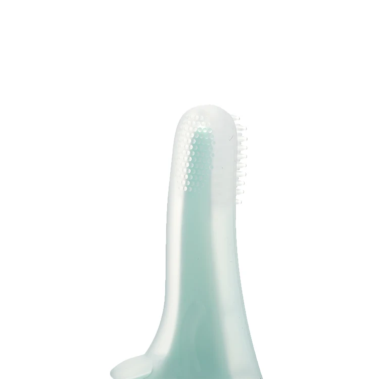 
100% Food Grade Soft Handle Flexible Silicone Rubber Teether Infant Training Baby Toothbrush 