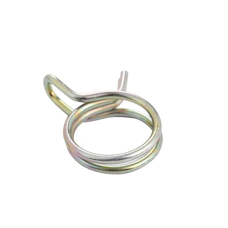 Zinc Plated Double/ Single Wire Spring Spiral Hose Clamp For Washing Machine Hose