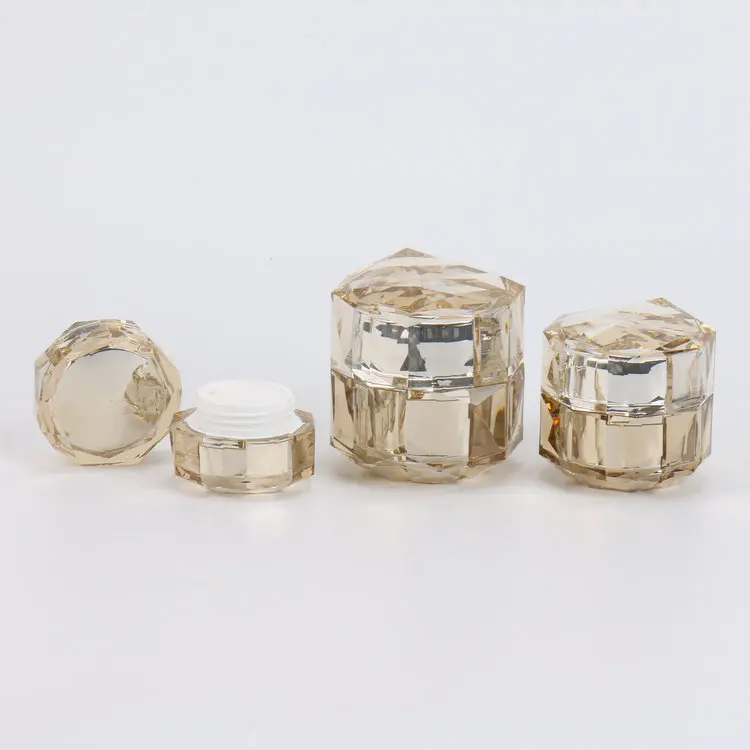 
Luxury Diamond Style 15g 30g 50g Skincare Packaging Bottle Cosmetic Face Cream Jars 