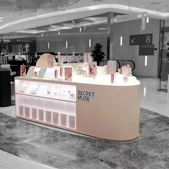 High End Cosmetic Makeup Display Stand Cosmetic Store Showroom Cosmetic Product Displays For Own Design Store