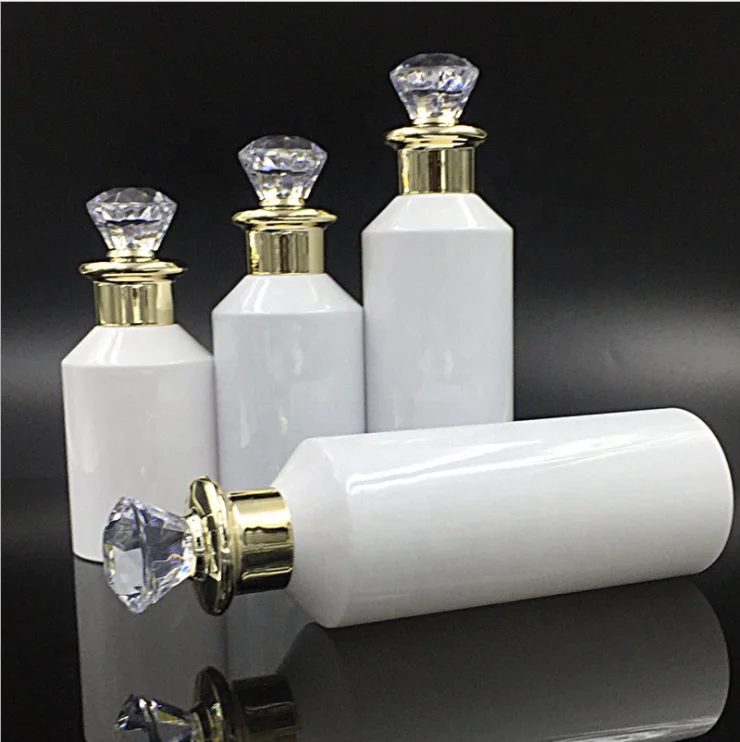 100ml 150ml 200ml 250ml 300ml 400ml 500ml High End PET Bottle with Acrylic Lid big volume bottle shampoo Bottle