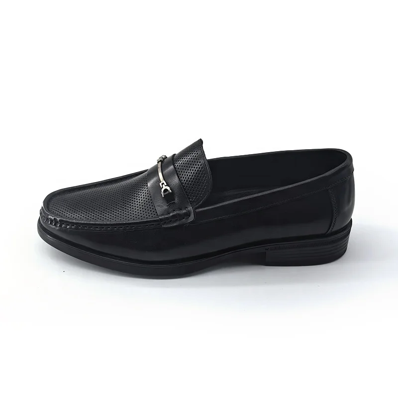 Luxury Premium Quality Penny Loafer Black Genuine Leather Slip On Moccasin Driving Walking Hand Painted Color Casual Men Shoes