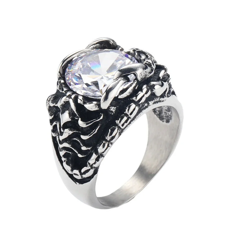 New Vintage Punk Hip Hop Ring Titanium Steel Scorpion Shaped Ring Stainless Steel Scorpion Ring For Men