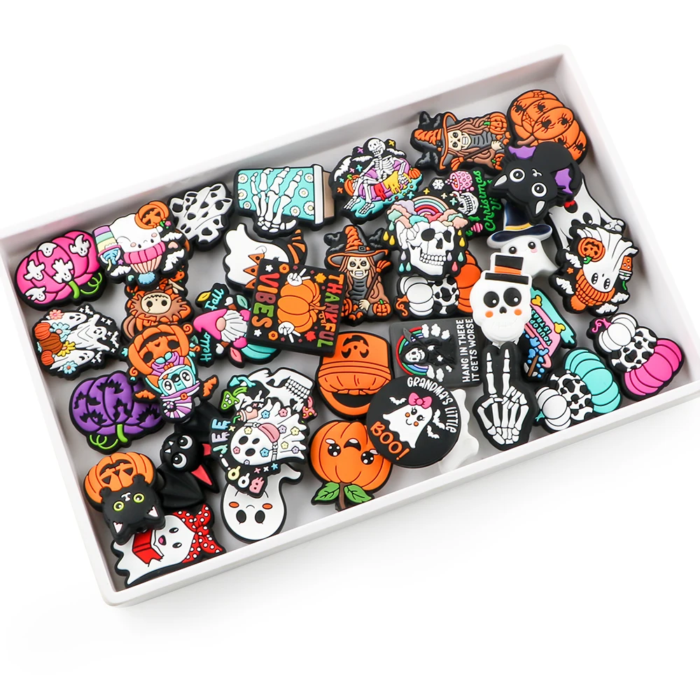 Fashion Food Grade Baby Teething Chew Toys Jewelry Making DIY Pendant Bracelet Silicone Focal Beads Halloween For Pens Making