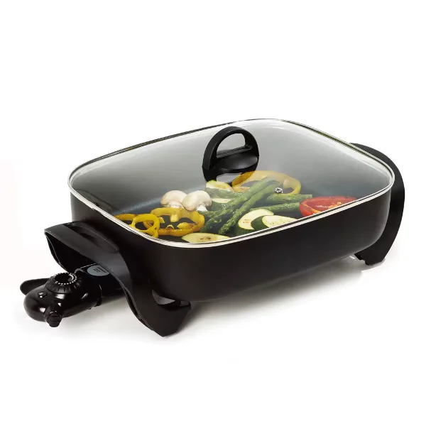 Best Price Korean Multi-functional Electric Pan OEM and ODM Non-stick Black Electric Skillet