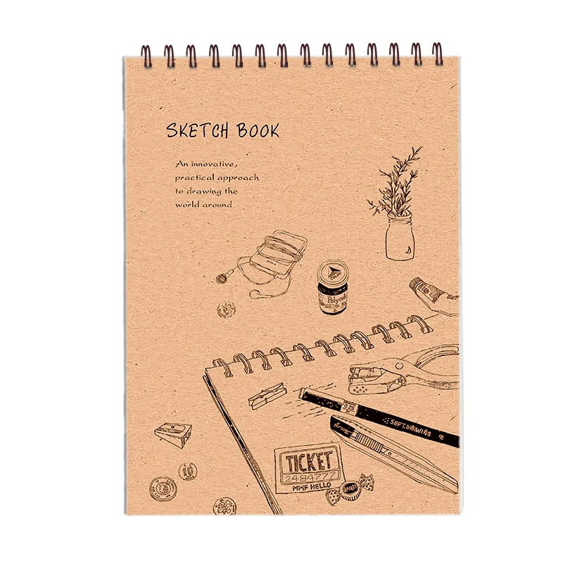 Custom animated cover sketchbook for drawing by fashion studio designer sketching