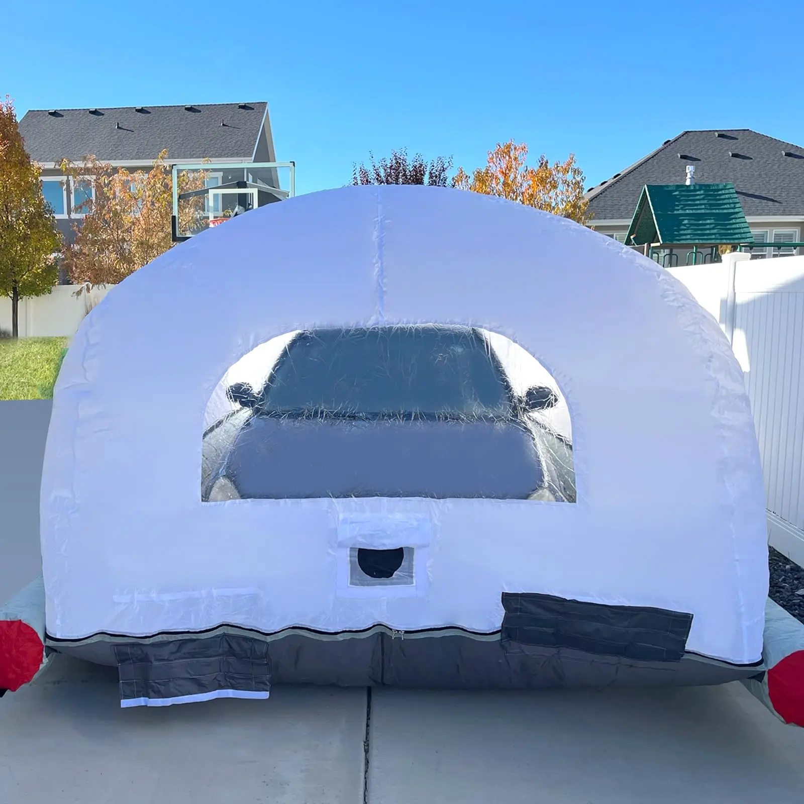 Outdoor Transparent Pvc Inflatable Car Cover Portable Car Shield Bubble Tent Inflatable Garage For Car Cover And Storage