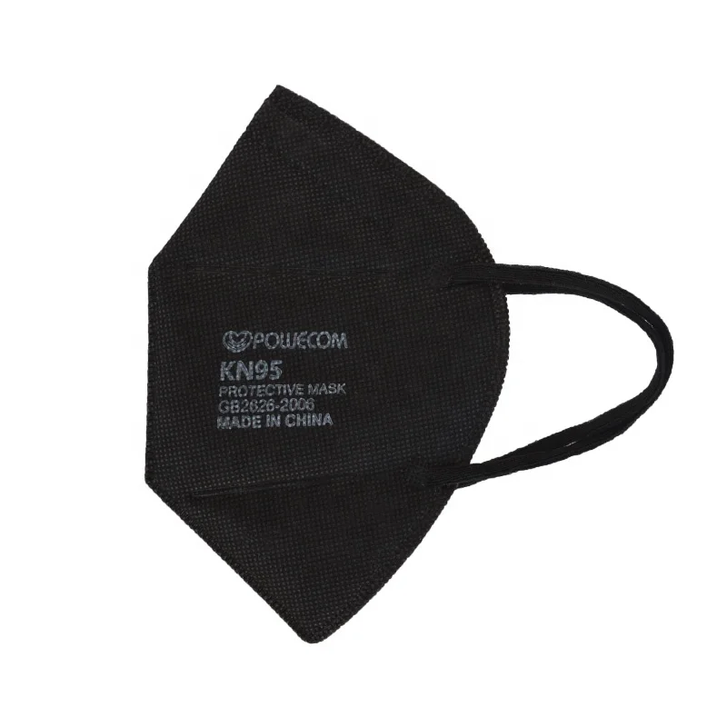 1 Powecom высокое качество 5Ply Анти Пыль Черный цвет Cubrebocas Kn95 маска для лица с GB2626-2006