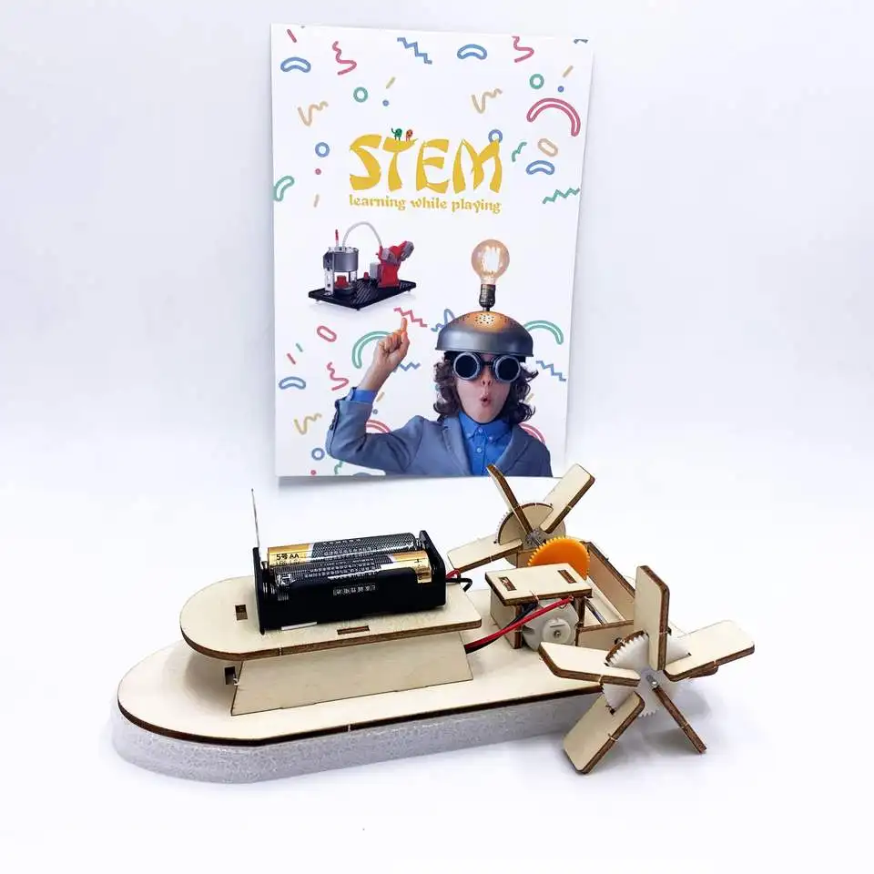 DIY STEM Educational Toy Science Assembly Wooden Puzzle Kits For Kids Physics Toys