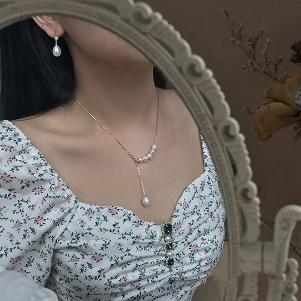 Серьги с натуральным жемчугом
