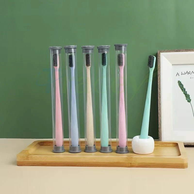 Free sample Promotional Adult Tooth Brush OEM / ODM Binchotan Charcoal Bristles Professional Toothbrush 2 in 1