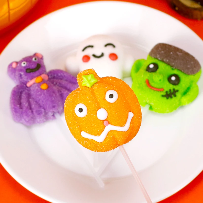 manufacturers twist Halloween candy 16G Funny Sugar Fruity Flavours Marshmallow sweet candy