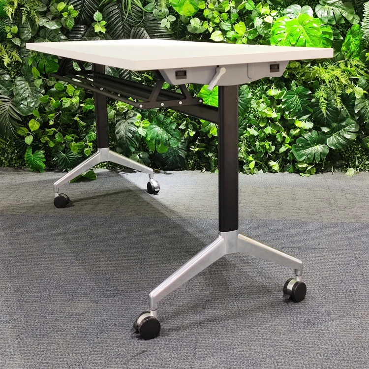 Intelligent space-saving table folding system elegant design desk frame from powder coated steel