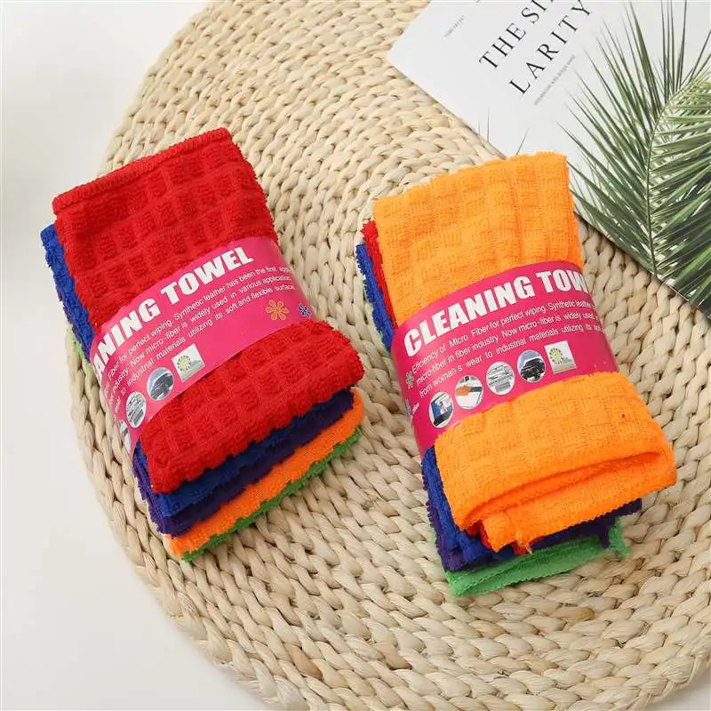 Microfiber Super Water Absorbent Microfiber Clean Clothes Wiping Rag Kitchen Cleaning Towel