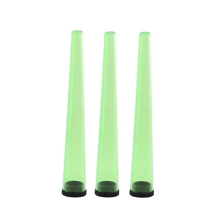 Custom printed label child resistance turn conical clear empty water proof cartridge plastic packing tube