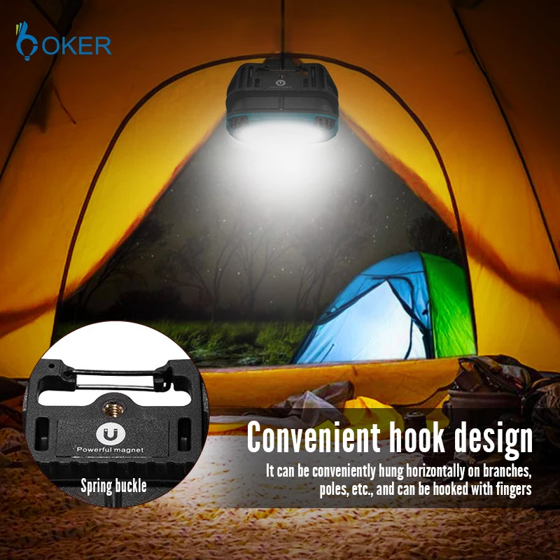 Portable Floodlight Magnet USB Rechargeable COB Led Lights Outdoor Camping Emergency Car Repairing Led Work Light