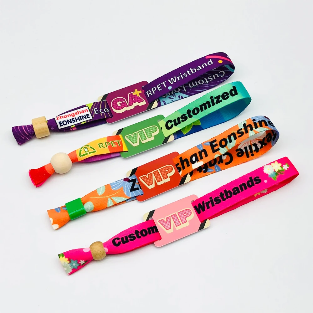 Custom NFC Wristband Access Control PVC Tag Bracelet Logo Printed RFID Wristbands for Events