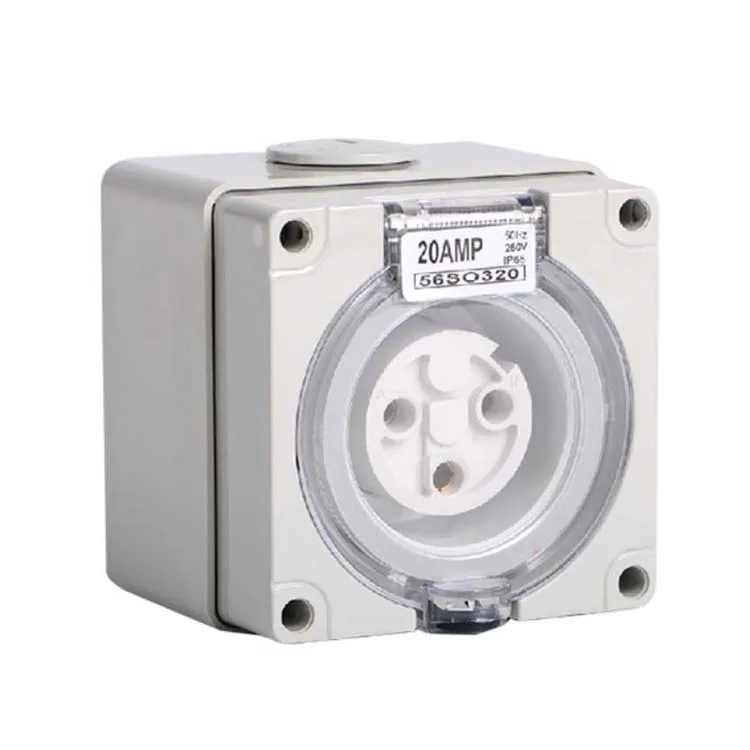 56SO ip66 waterproof AS/NZS Australian standard Industrial electric plug socket 3pin 1 pole 1P+N+E plug with cover