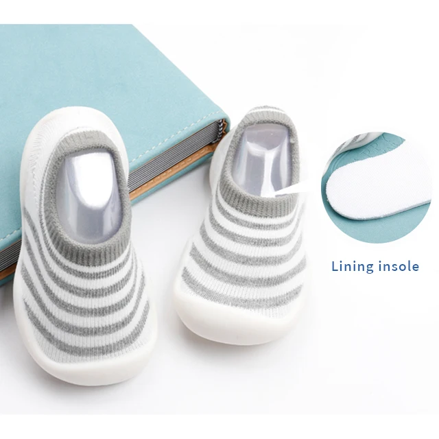 
Leopard girl boy Dot baby sock shoes with anti slip rubber sole baby casual shoes 