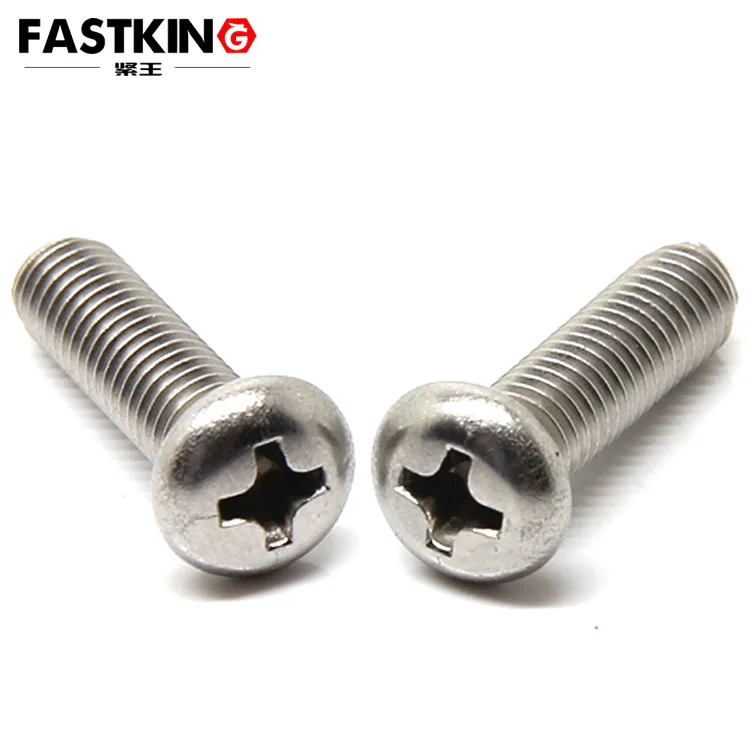 SUS304 ANSI Fine thread cross recessed pan head 1/4-28*1 machine screw