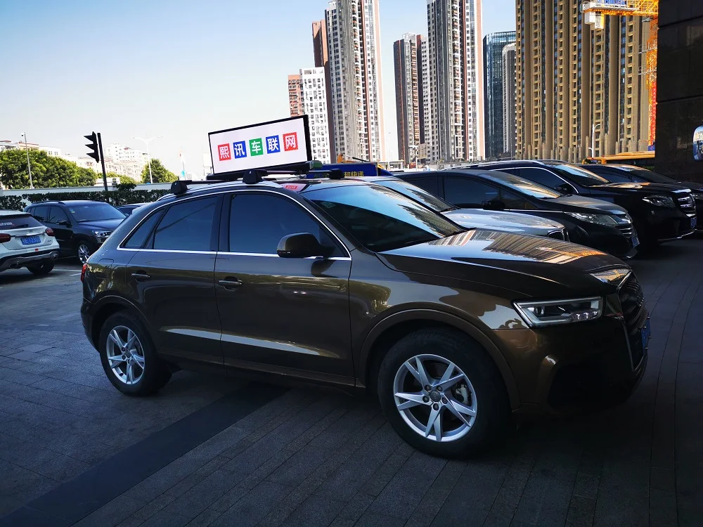 Free Customized Waterproof Outdoor Commercial Advertising Double Sided Taxi Top Led Screen Car Display