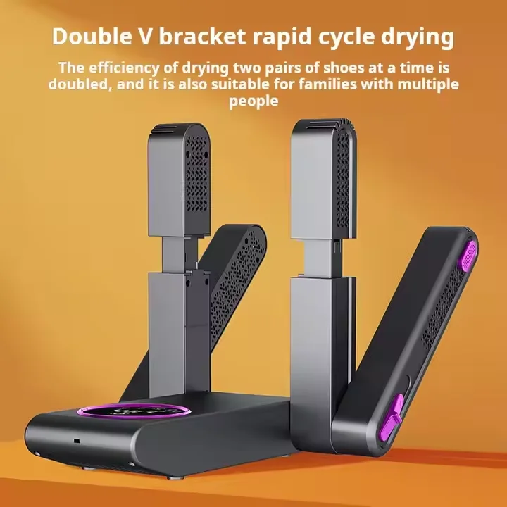 Retractable Electric Shoes Dryer Heater Deodorizer Dehumidifier Portable Shoe Drying with Constant Temperature Violet Light