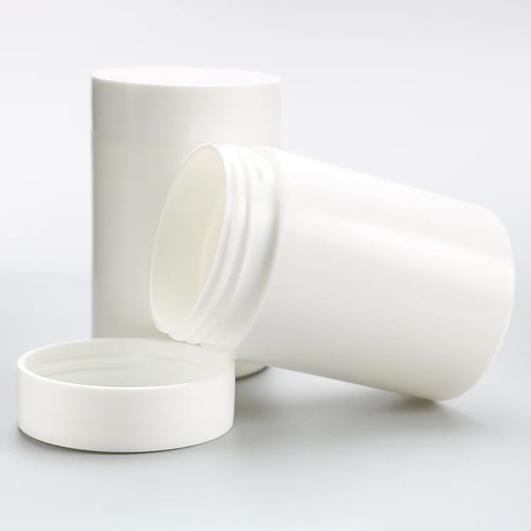 40 унций 1100 мл HDPE белый натуральный цвет мягкая на ощупь пищевая добавка упаковка пластиковая банка порошок контейнер