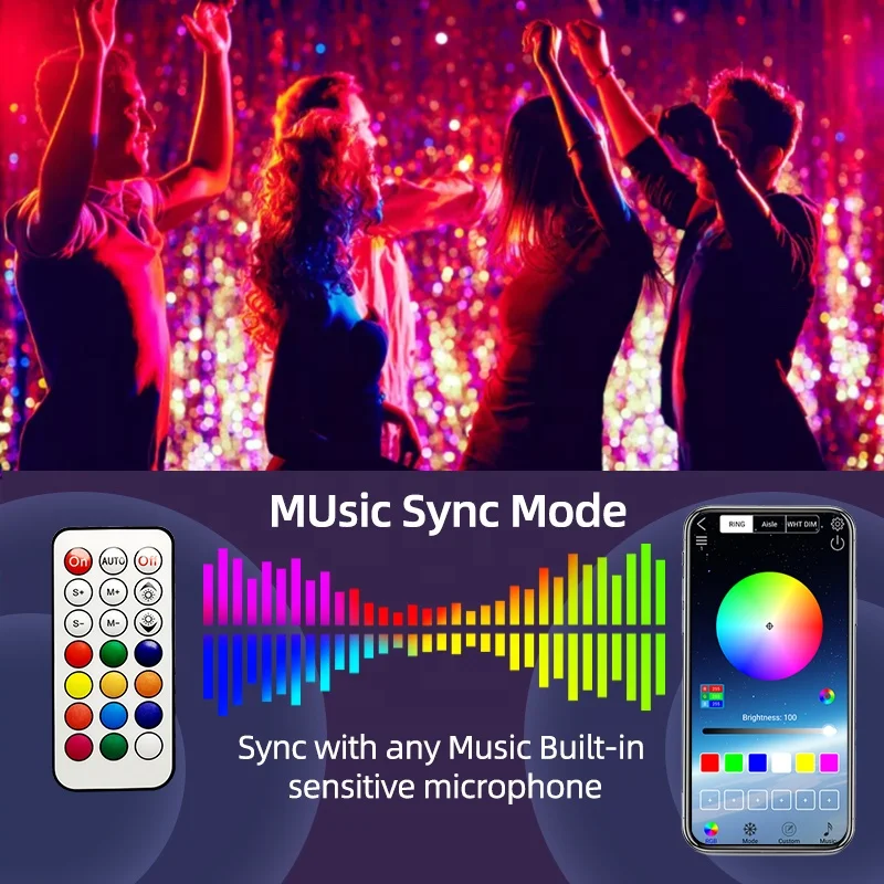 Wholesale Price String LED Light Dream Color 5v 100Leds IP65 Smart APP&IR Remote Control Music Sync for Christmas Tree Adornment