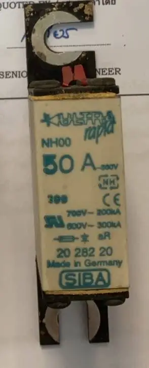 Предохранители: NH000 100A 690V 2029221 aR / 25A 700V gR 2000004 NH00 50A 2028220 2A 2047713