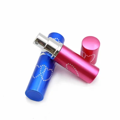 5ml Perfume Spray Bottle Portable Refillable Glass Bottle Empty Cosmetic Containers Travel Aluminum Perfume Atomizer