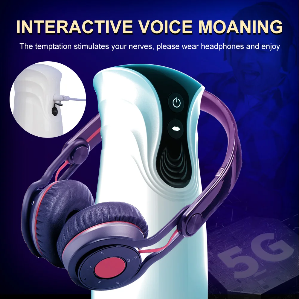 Automatic 10-Vibration Male Masturbator with Voice Feature Adult Sex Toys