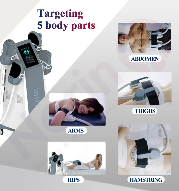 High intensity Electromagnetic Training Muscle Machine ems muscle stimulator Emslim 4 Handles Ems Body Sculpting machine