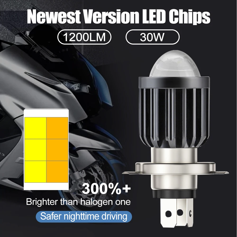 High quality Auto Driving light 6000LM 12W Lens Spotlight Dual Color White Yellow Fog Light Mini 6000K led motorcycle