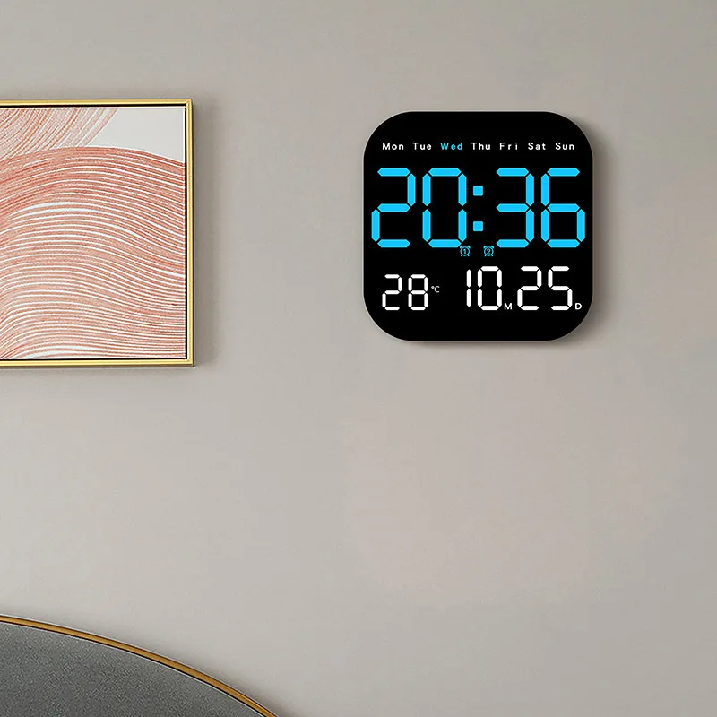 New 6650 multi-functional LED electronic clock fresh wall table clock hanging and standing dual-purpose clock