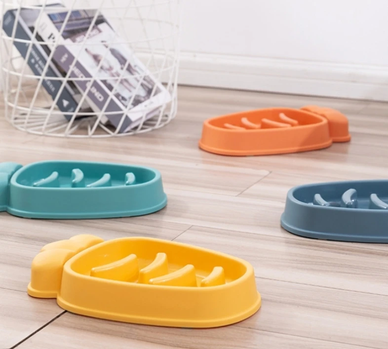 New Pet Radish Flower Shaped Slow Food Bowl Puzzle Feeder Choke-proof Drop-proof Durable Dog Bowl