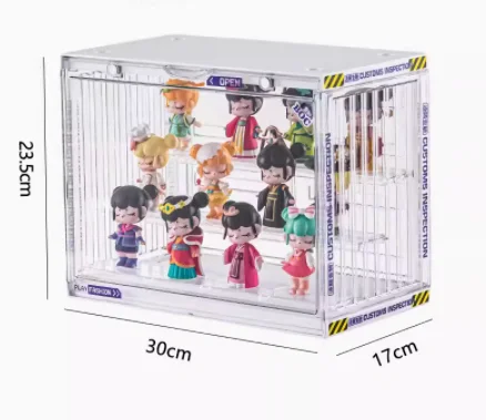 POPART ручной работы акриловый контейнер круглый слепой ящик витрина для хранения Лего и мелочей из пластика