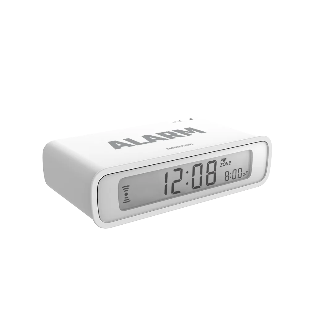 FLIP REVERSIBLE LCD RADIO DESK ALARM CLOCK