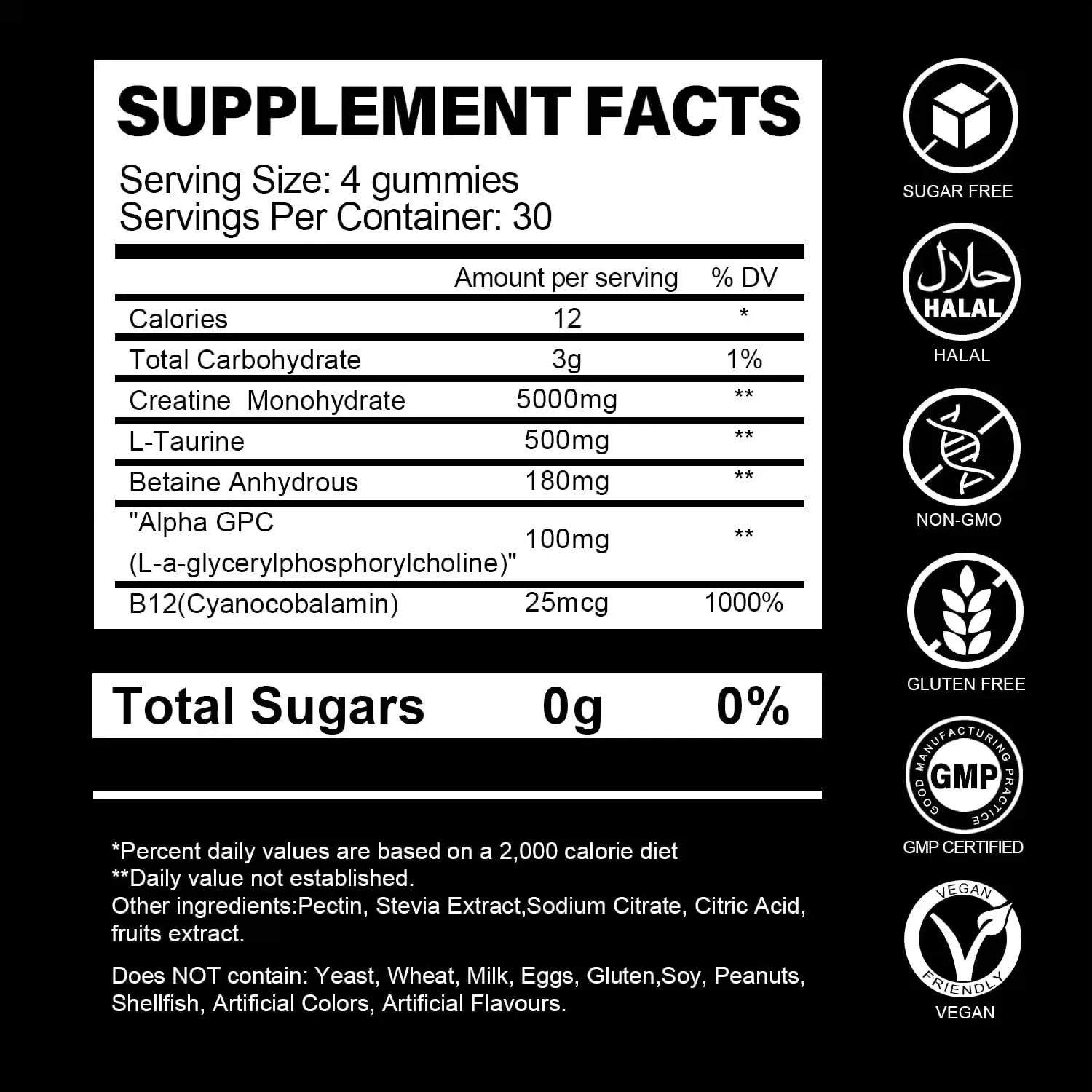 OEM Private Label Ready stock fast shipping creatine monohydrate gummy energy support supplement creatine hydrochloride gummies