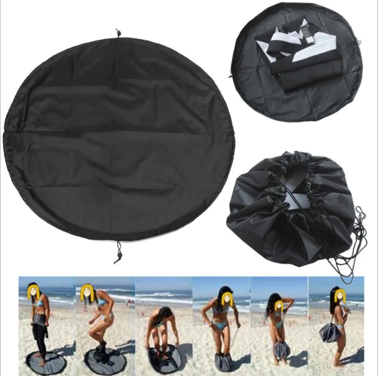 Wetsuit Changing Mat Waterproof Dry Bag Beach Storage Bag with Drawstring for Surfers Watersports Swimming