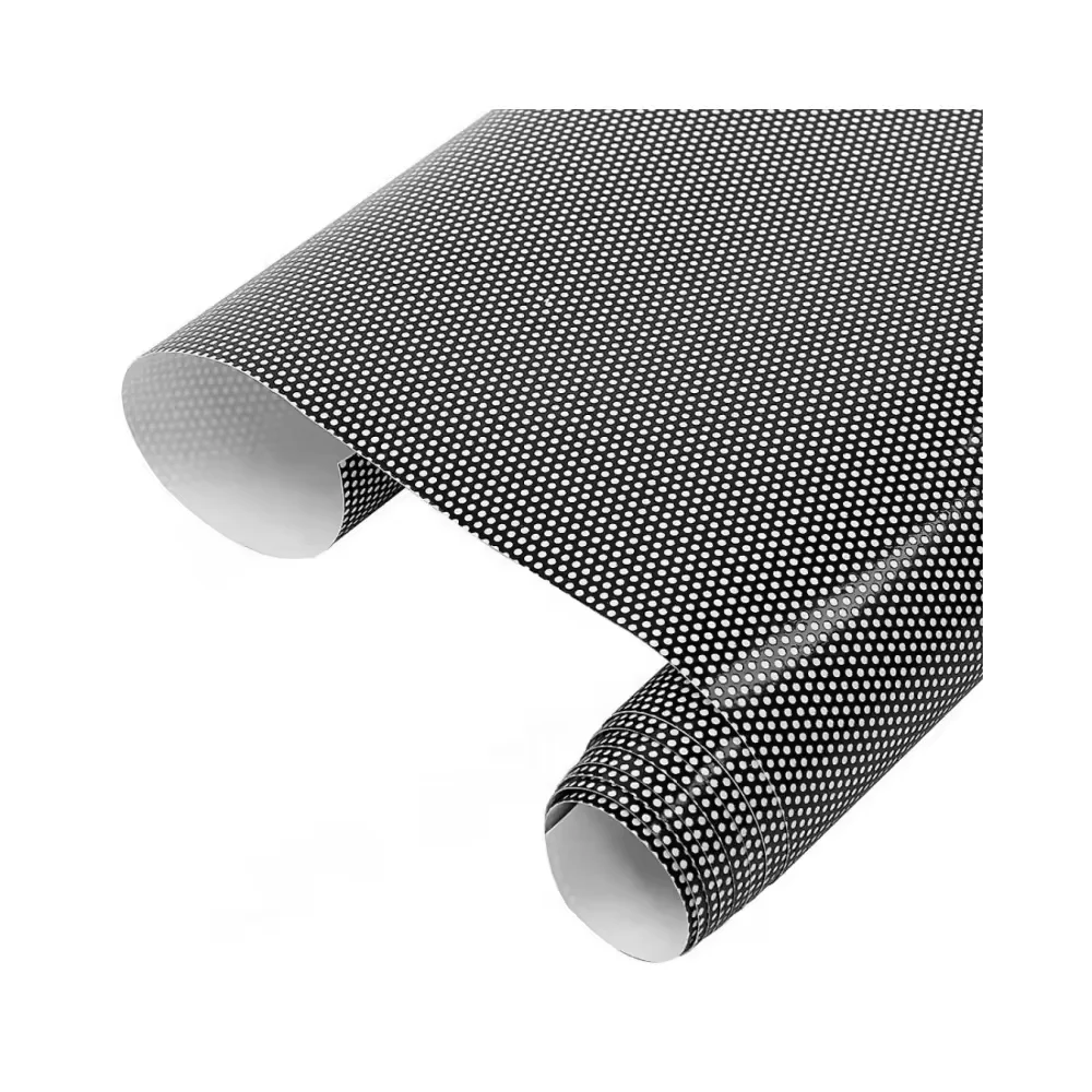 Chinese supplier privacy Protection pvc printable self adhesive vinyl window Solar Film / One way vision film/Perforated Vinyl