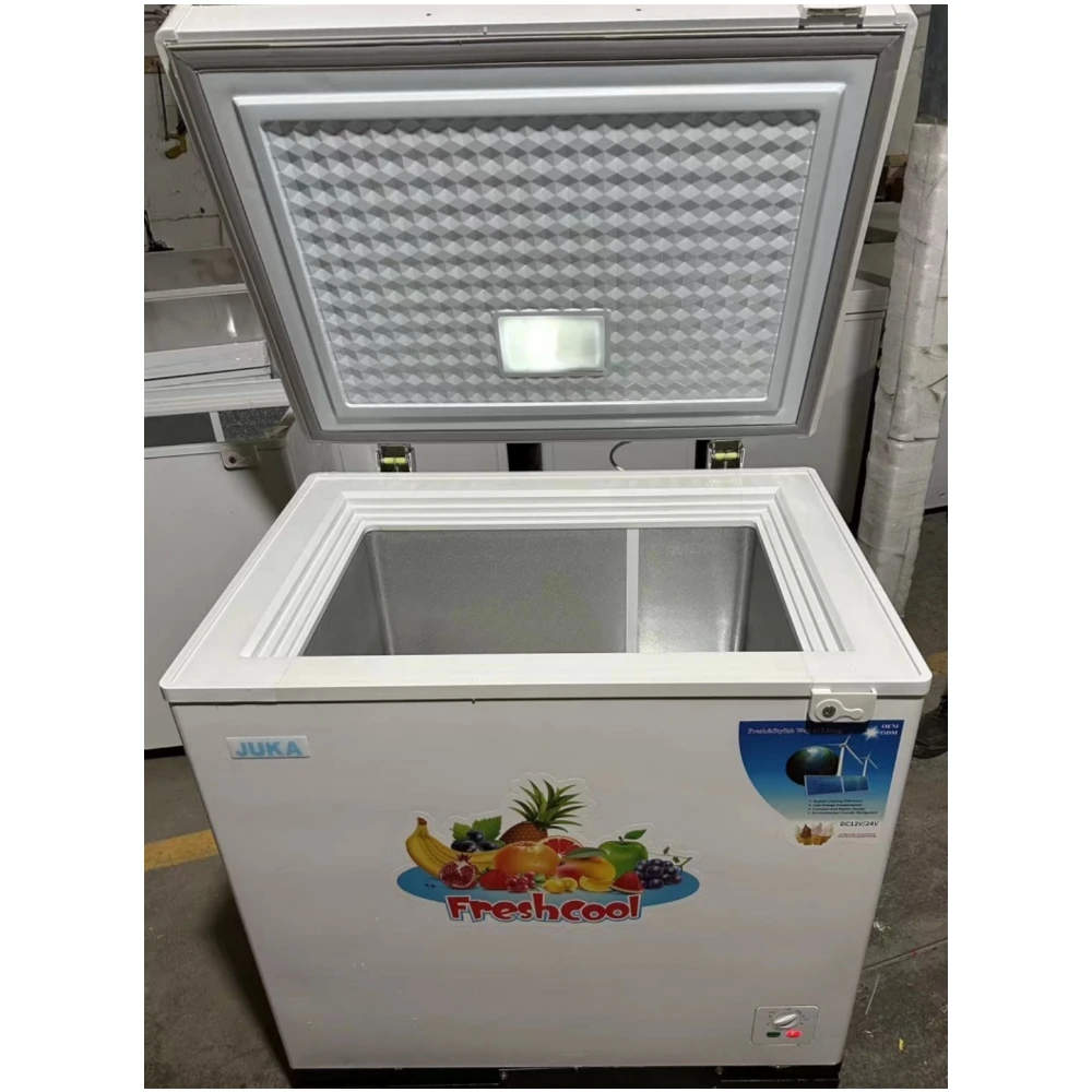 CKD freezer 158L 110mm foam thickness 12V AC/DC freezer mechanical ice cream solar panel direct drive deep chest freezers
