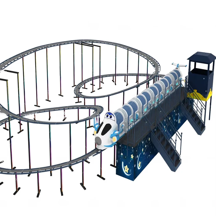 22 Seats Roller Coaster Track for Kids Amusement Park Ride for Sale Track Length 116 Meters