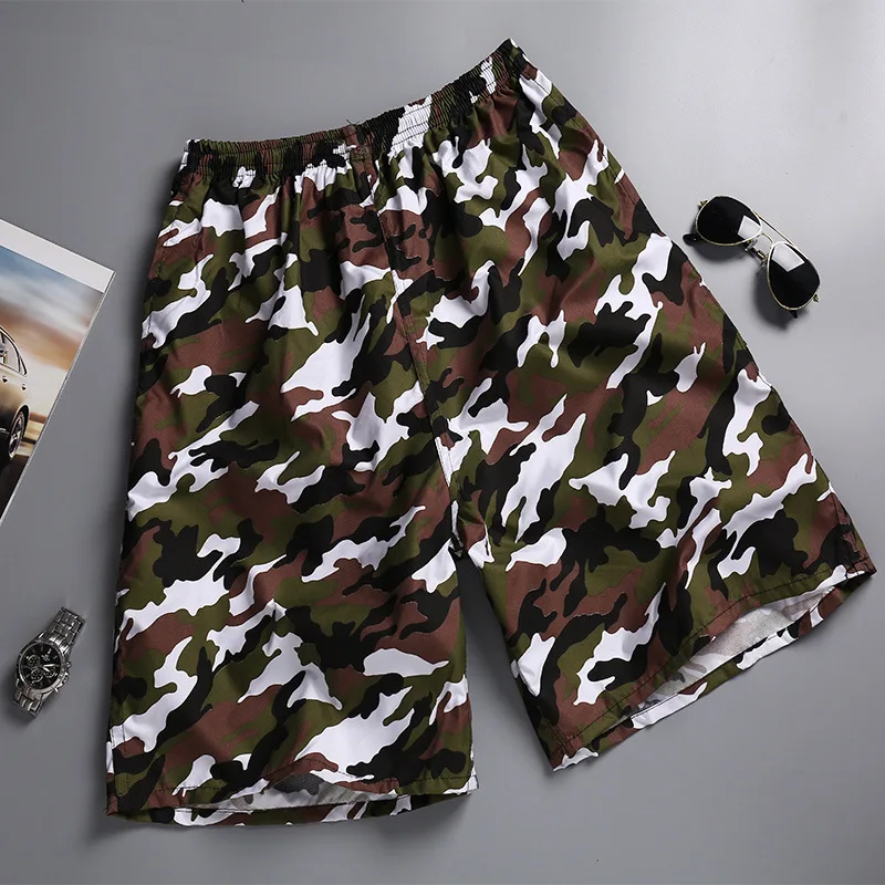 Factory Hot Sell Camouflage, Stripes, Coconut Beach Vacation Men Short Custom Unisex Swimming Shorts