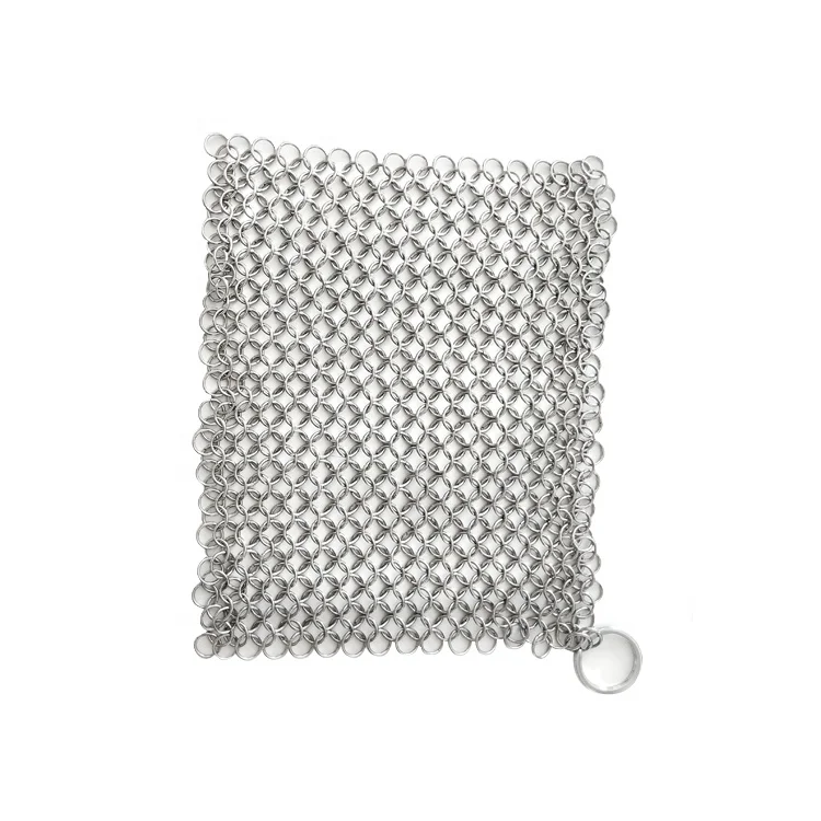 Durable Anti-Rust Stainless steel welded ring chainmail Cast pot scrubber